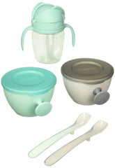 Skip Hop Baby Feeding Essentials Set, Easy-Pack Baby Travel Set, Teal/Grey