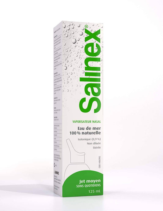 Salinex 100% Natural Seawater Nasal Spray | Medium Stream | 125 ml, Green