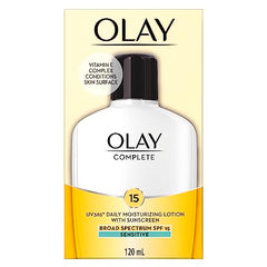 Olay Complete Daily Moisturizing Lotion with Sunscreen Broad Spectrum SPF 15, Sensitive, 120 ml