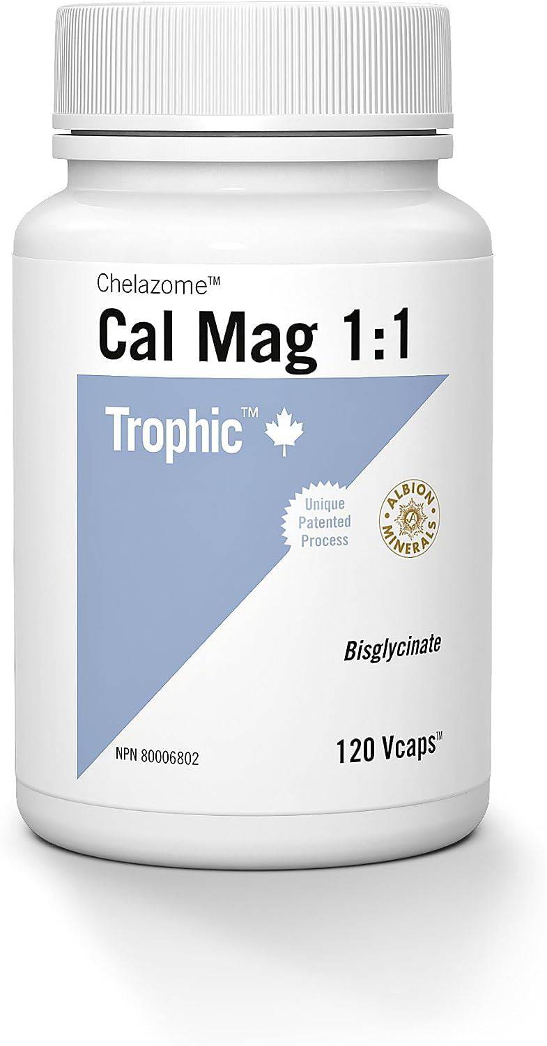 Trophic Calcium-Magnesium 1:1 Chelazome, 120 Count