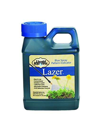Liquid Harvest Lazer Blue Concentrated Spray Pattern Indicator 8 Ounces Perfect Weed Spray Dye