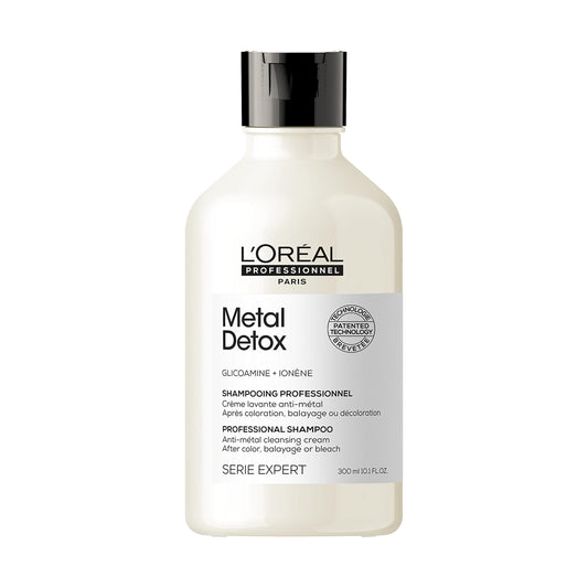 L’Oréal Professionnel Metal Detox Shampoo, Protects Color-Treated Hair From Damage and Breakage, For Smooth, Strong & Shiny Looking Hair, Rich & Creamy Texture, Serie Expert, 300 ml