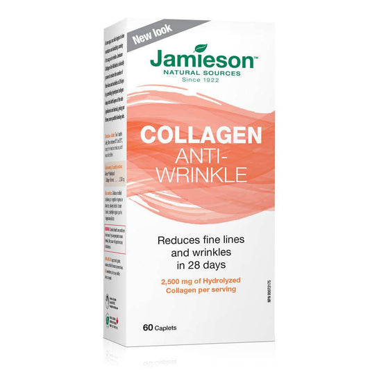 Jamieson Collagen Anti-Wrinkle - 2,500 mg Hydrolyzed Collagen, 60 Count (Pack of 1)