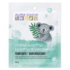 Aura Cacia Clearing Eucalyptus Aromatherapy Foam Bath For Kids, 70.9g Packet