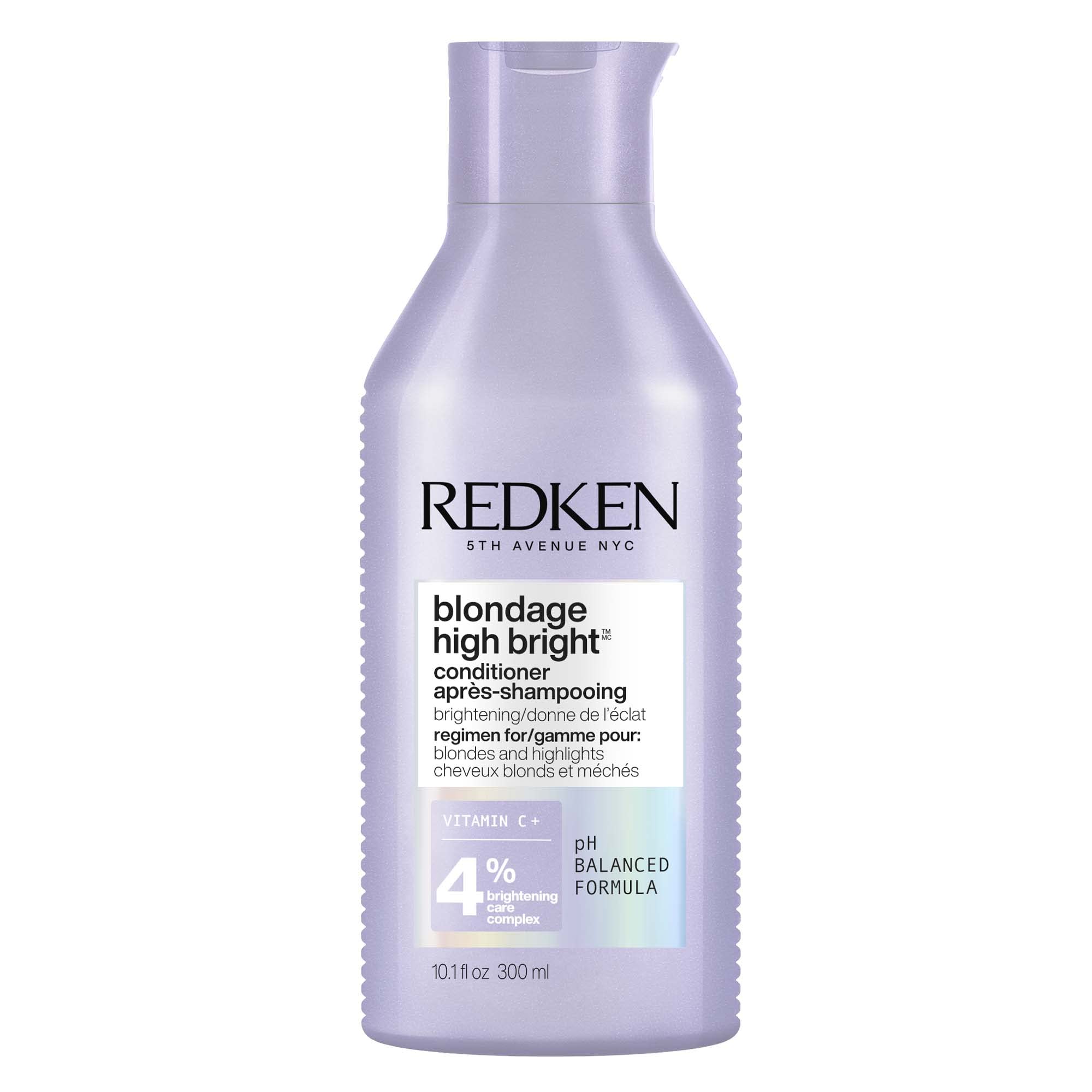 Redken Blondage High Bright Conditioner, Brightens and Lightens Color-Treated and Natural Blonde Hair Instantly, Infused with Vitamin C,300 ml.