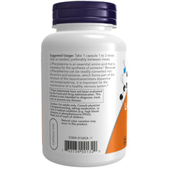 NOW Supplements L-Phenylalanine 500mg Capsules, 120 Count
