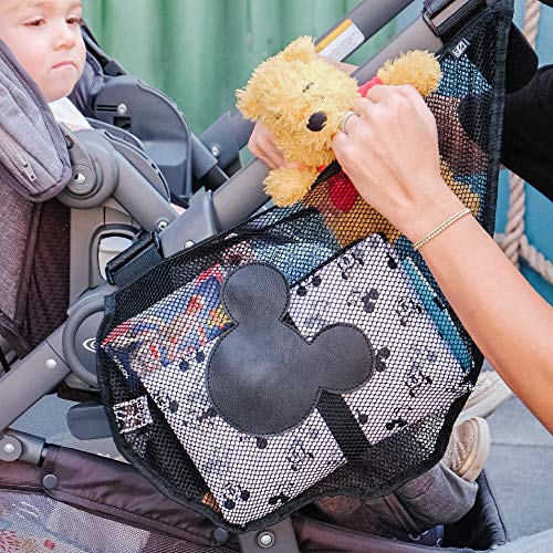 Disney Baby by J.L. Childress Side Sling Cargo Net, Stroller Organizer & Storage, Mickey Black
