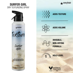 SexyHair Texture Surfer Girl Dry Texturizing Spray, 6.8 Oz | Maintains Natural Shine | Up to 24 Hour Humidity Resistance | All Hair Types