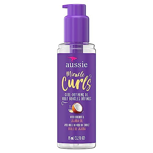 Aussie Miracle Curls Curl-Defining Oil Hair Treatment with Jojoba Oil 95 mL