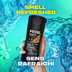 AXE Body Wash for Long Lasting Freshness Sneakers and Cookies Men's Shower Gel with No Parabens, Washes Away Odour-Causing Bacteria 473 ml