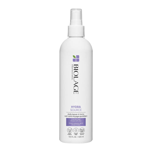 BIOLAGE Leave In Treatment, HydraSource Daily Moisturizing Leave In Tonic for Dry Hair, Renews Shine and Protects Hair from Environmental Damage, 400 ML