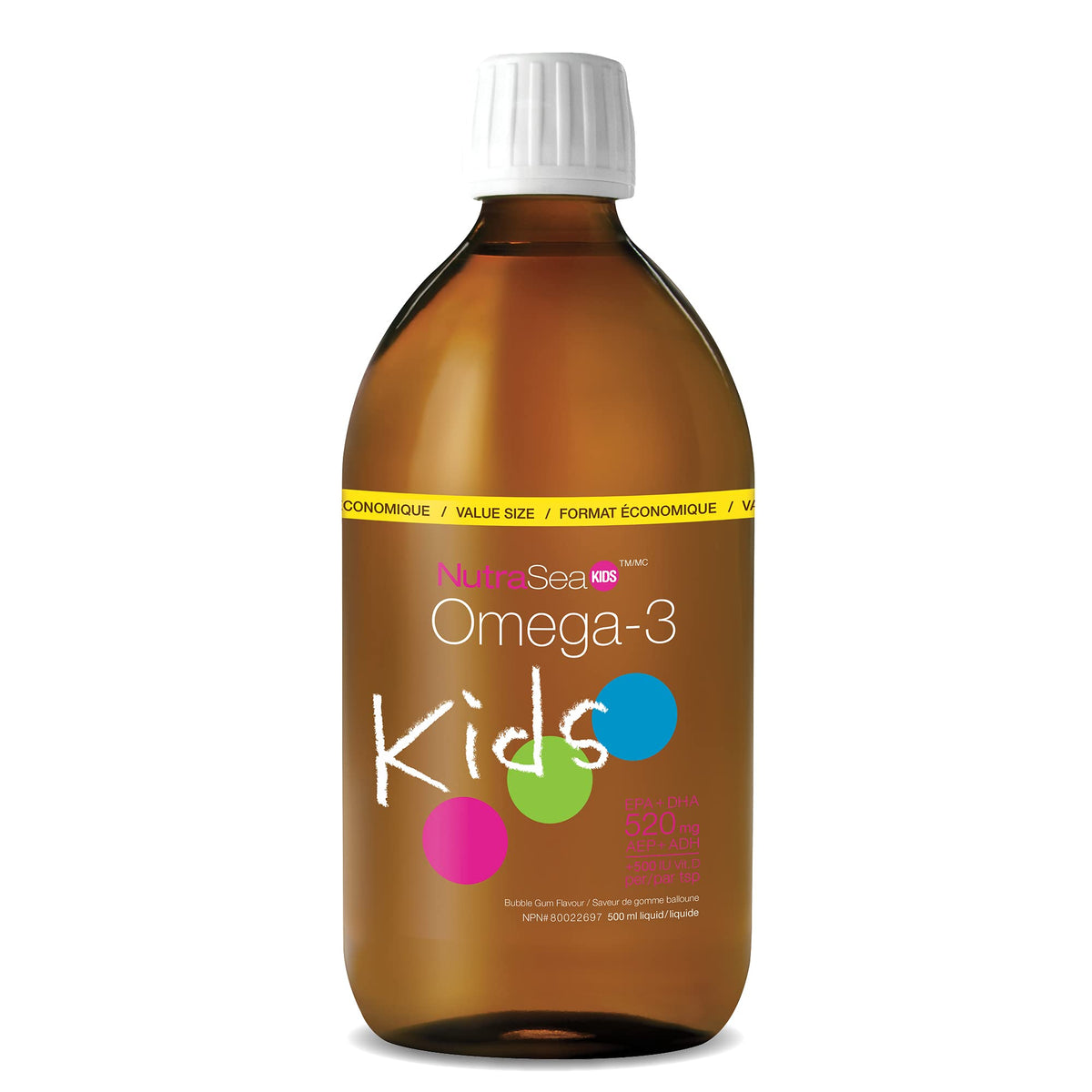 NutraSea Omega-3 Kids (Bubblegum) 500 ml (Pack of 1)