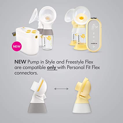 Medela Freestyle Flex Breast Pump, Closed System Quiet Handheld Portable  Double Electric Breastpump, Mobile Connected Smart Pump with Touch Screen  LED