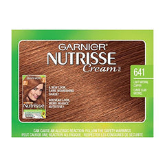 Garnier Nutrisse Cream, Permanent Hair Colour, 641 Light Natural Copper, 100% Grey Coverage, Nourished Hair Enriched With Avocado Oil, 1 Application