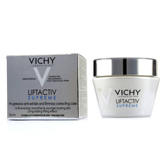 Vichy LiftActiv Supreme Moisturizing Anti-Aging, Anti-Wrinkle & Fine Lines Day Face Cream, for Normal to Dry Skin. Firms and Illuminates, Suitable for Sensitive Skin, 50mL