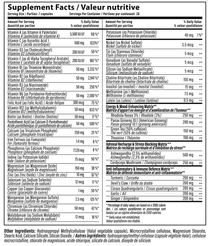 Vitabolic 196 caps - Multivitamin, Immune & Mood Support,