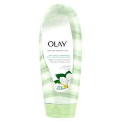 Olay Moisture Ribbons Body Wash with Shea and Notes of Jasmine Petals, 532 mL, White and Green, Pack of 1