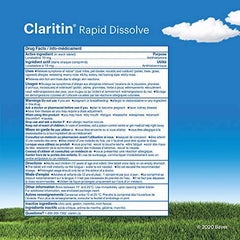 Claritin Rapid Dissolve Allergy Medicine, 24-Hour Non-Drowsy Relief 10 mg, 10 Tablets