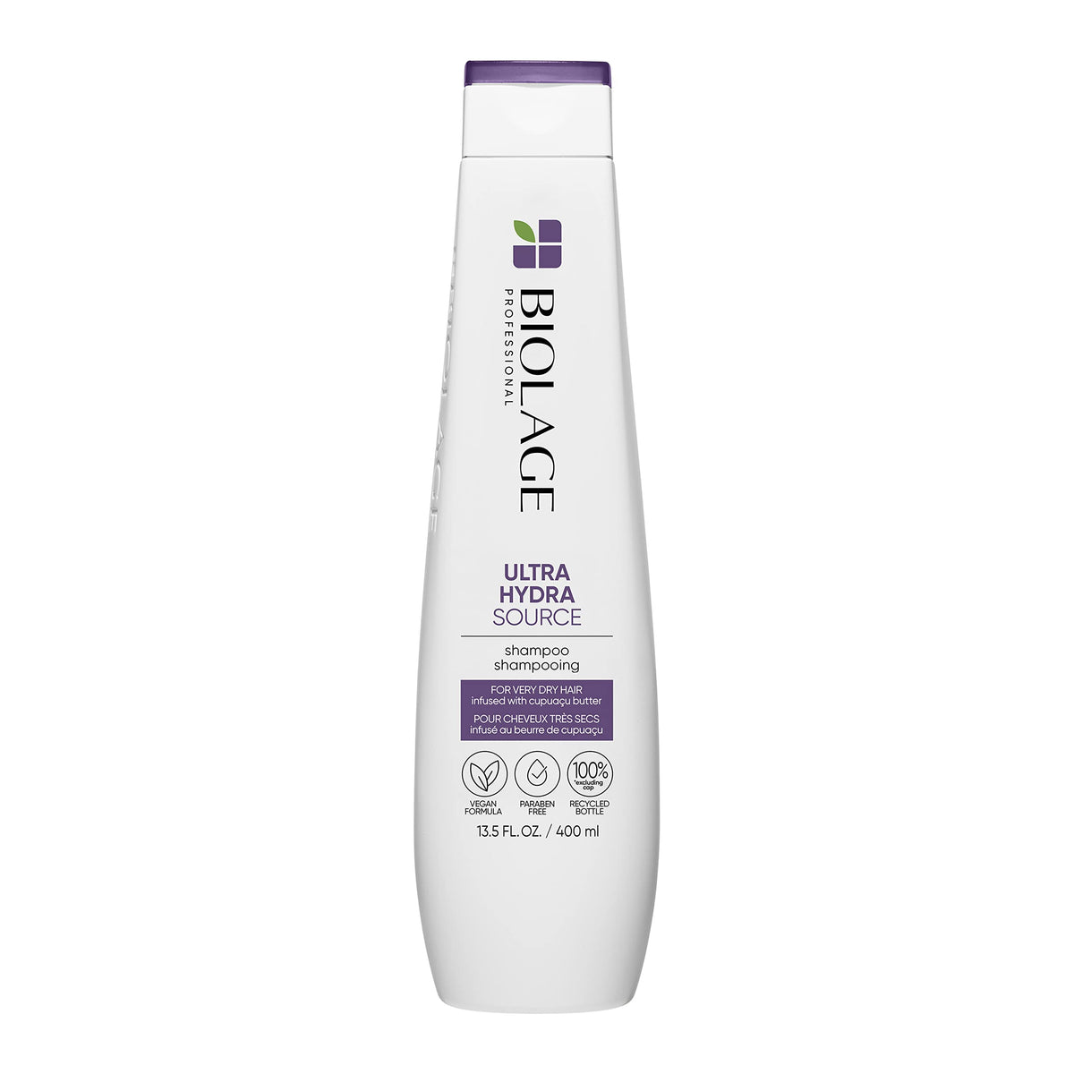 BIOLAGE Ultra HydraSource Shampoo, Hydrating Shampoo For Very Dry Hair, Intensly Moisturizes Hair To Prevent Breakage, Silicone & Paraben-Free Shampoo, 400 millilitres