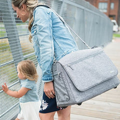 bblüv - Ültra - Large Capacity Diaper Bag, Multi-Function (Heather Gray)