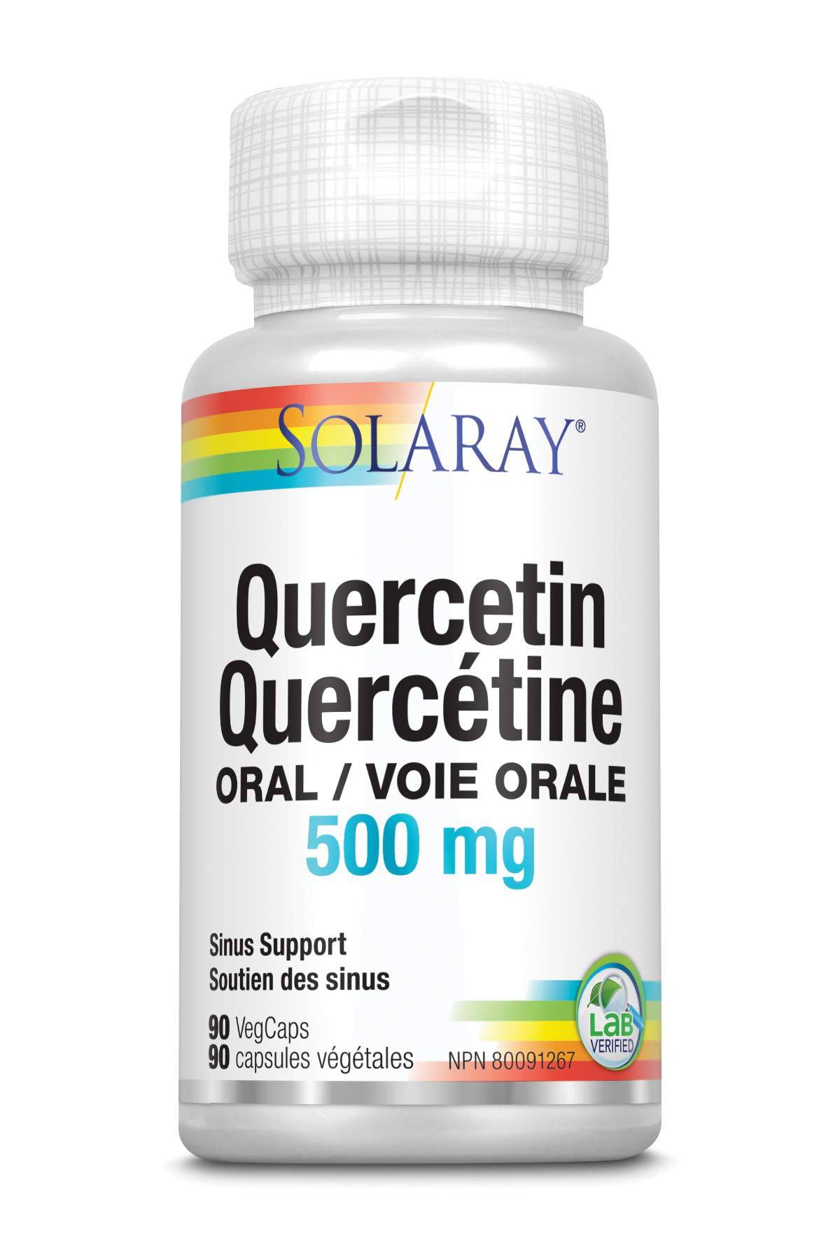 Solaray Quercetin 500mg | Support for Healthy Cells, Heart, Circulatory & Respiratory System | Bioflavonoids, Antioxidants, AMPK Activator | (Pack of 1)