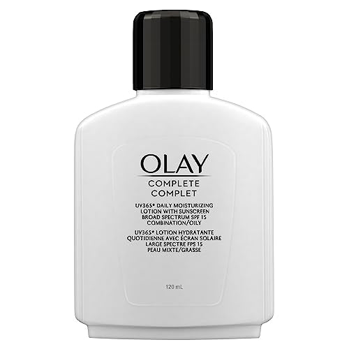 Olay Complete Face Lotion, Face Moisturizer | Vitamins E, Vitamin B3, Niacinamide & Vitamin C with Sunscreen SPF 15, UV 365, Suitable for Oily Skin Types, 120 mL