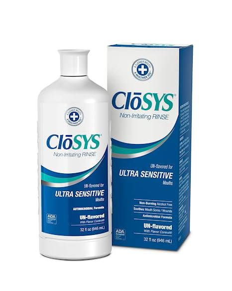 CloSYS Ultra Sensitive Mouthwash, 32 Ounce, Unflavored Alcohol Free, Dye Free, pH Balanced, Helps Soothe Entire Mouth - Zecoya