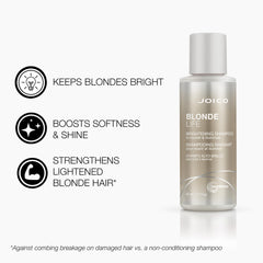 Joico Blonde Life Brightening Blonde Shampoo, Neutralizes Brassy Tones, Protect and Strengthen Bleached Hair, Anti Frizz with Coconut Oil, Sulfate Free