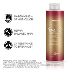 Joico K-Pak Color Therapy Color Protecting Conditioner, for Damaged, Conditioning, Heat Protectant with Argan and Keratin, Sulfate Free