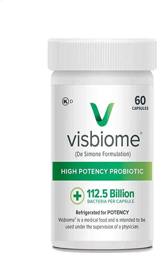 Visbiome - High Potency Probiotics, 112.5 Billion CFU Live Bacteria, 60 Capsules