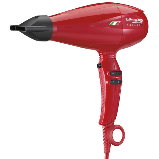 BaBylissPRO Ionic & Nano-Titanium Volare V1 Hairdryer with Ferrari Designed Engine- Red