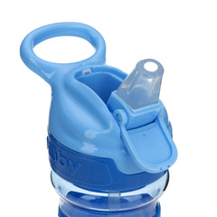 Nuby Thirsty Kids No-Spill Flip-It Reflex w/Soft Grip 12oz, Blue