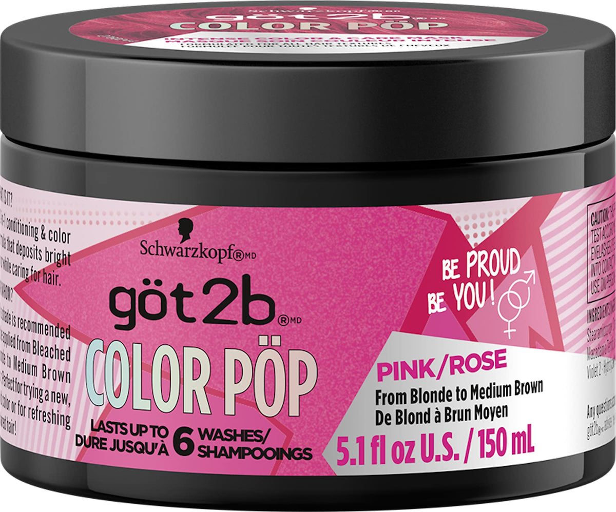 Schwarzkopf Got2b Color Pop Semi Permanent Hair Color, Pink, 150ml