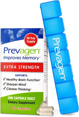 Prevagen Improves Memory - Extra Strength 20mg, 60 Capsules, with Apoaequorin & Vitamin D & Prevagen 7-Day Pill Minder