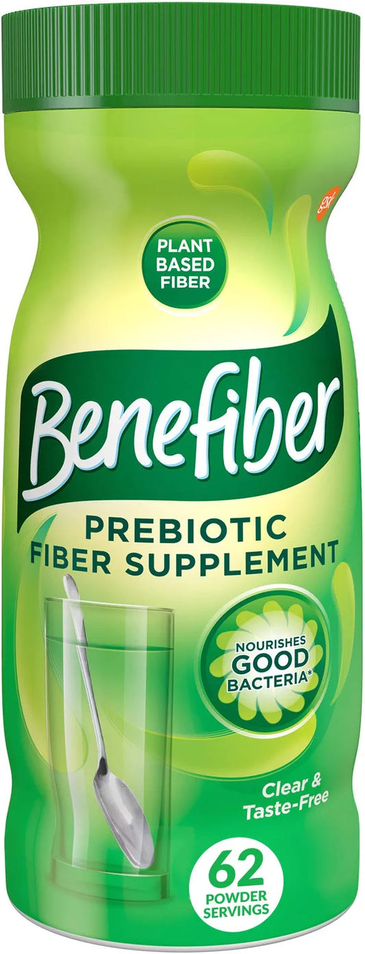 Benefiber Daily Prebiotic Fiber Supplement Powder for Digestive Health, Daily Fiber Powder, Unflavored - 62 Servings (8.7 Ounces)