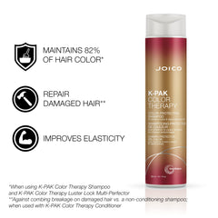 Joico K-Pak Color Therapy Color Protecting Shampoo, for Damaged, Colour Intensity, Heat Protectant with Argan and Keratin, Sulfate Free