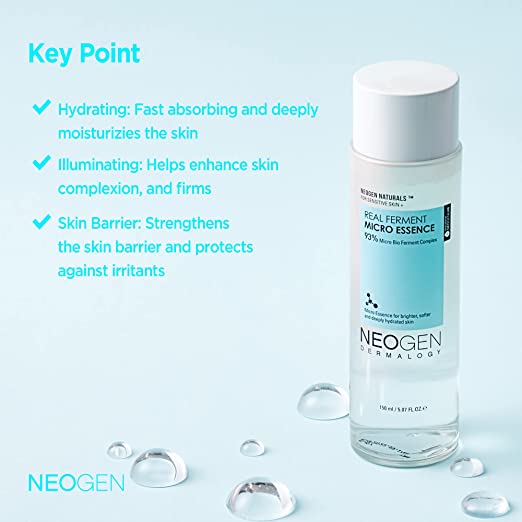 DERMALOGY by NEOGENLAB Micro Essence Skin Activating 93% Natural Fermented Facial Essence - Instantly Hydrates and Delivers Healthy Supple Skin (Real Ferment Micro Essence)