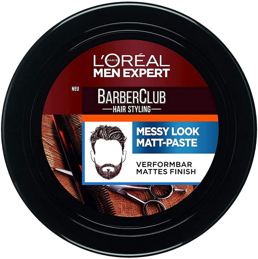 L'Oreal Paris Men Expert Men expert barberclub Messy Hair Clay Pomade, 75 Milliliters (ZAU06916)