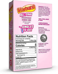 Starburst Singles To Go Powdered Drink Mix, All Pink Strawberry, 3 Boxes with 6 Packets Each - 18 Total Servings, Sugar-Free Drink Powder, Just Add Water, 6 count (Pack of 3)