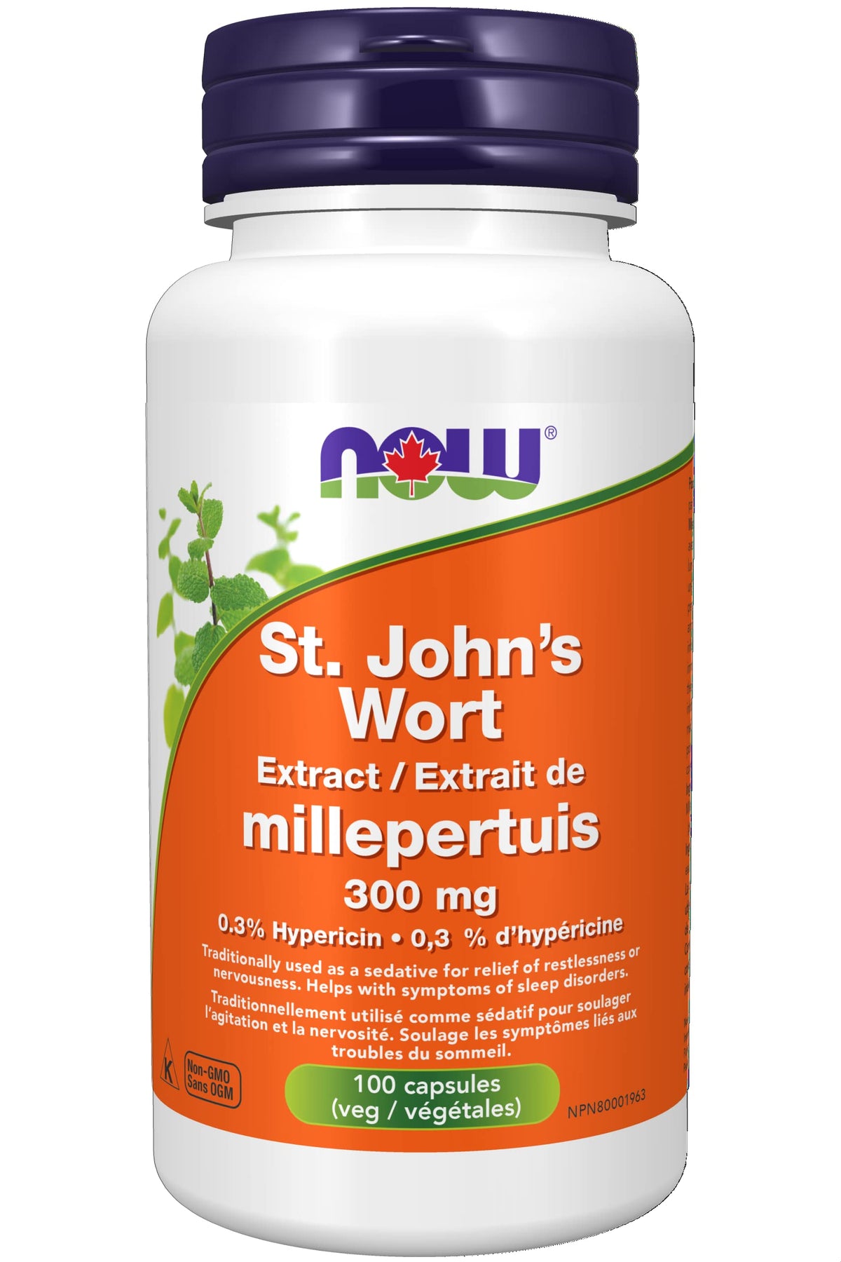 NOW Supplements St John's Wort Extract 300mg Capsules, 100 Count