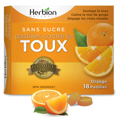 Herbion Naturals Sugar-Free Cough Lozenges with Natural Orange Flavour, Relieves Cough, Clears Nasal Congestion, Soothes Sore Throat, For Adults and Children 12 years and above, (Pack of 6), 108 Count