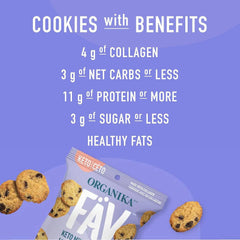 Organika Fav Keto Mini Cookies - Snickerdoodle † 30 G X 12 Sachets