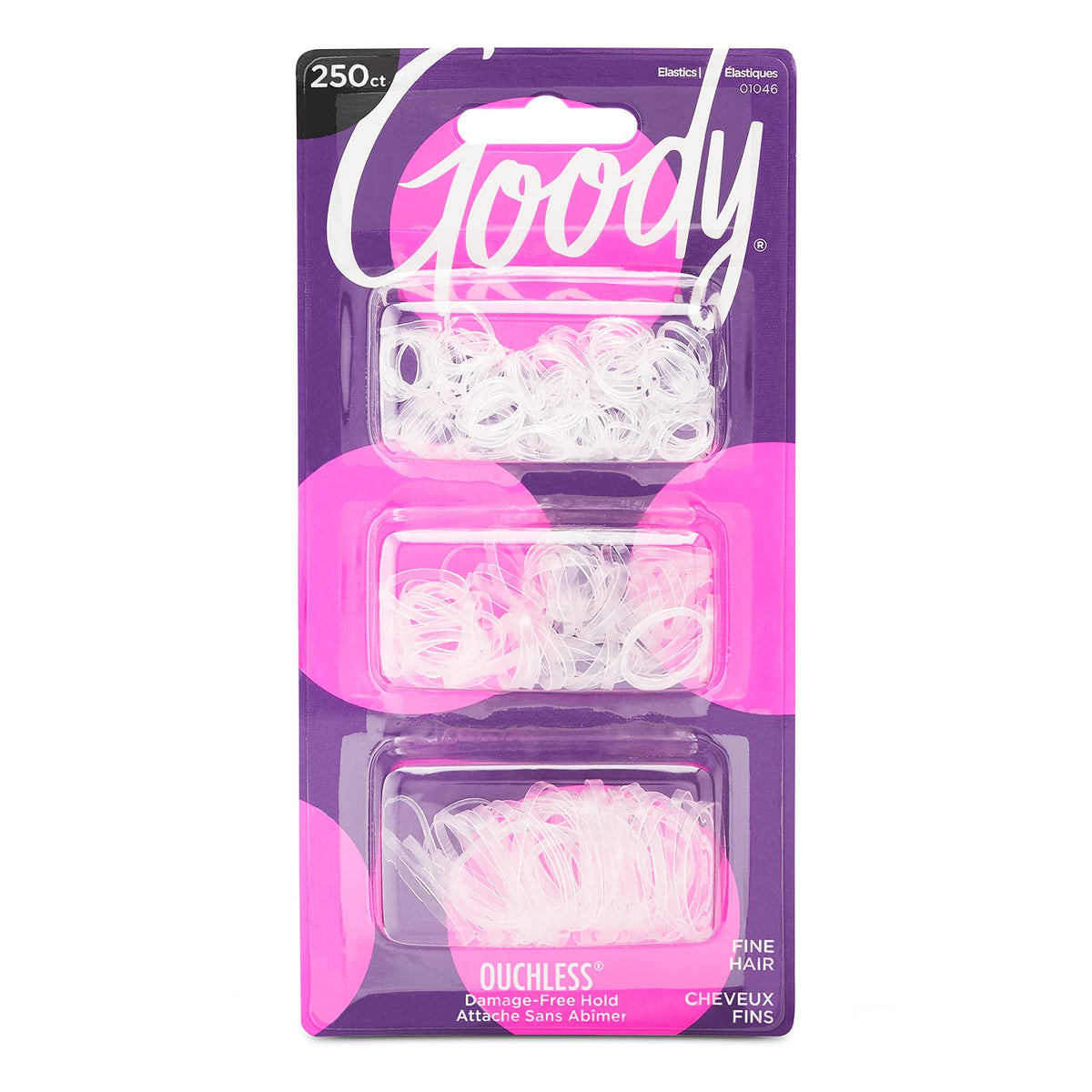 Goody Elastics 01046 LTX Clear Assorted Comb 250/Pack, 1 Count