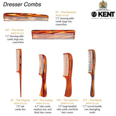 Kent 10T Handmade Sawcut Large Handled Rake Comb