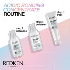 Redken Conditioner, Bonding Conditioner for Damaged Hair Repair, Acidic Bonding Concentrate, pH Balanced Conditioner, Hair Care Treatment, For All Hair Types, 300 ML