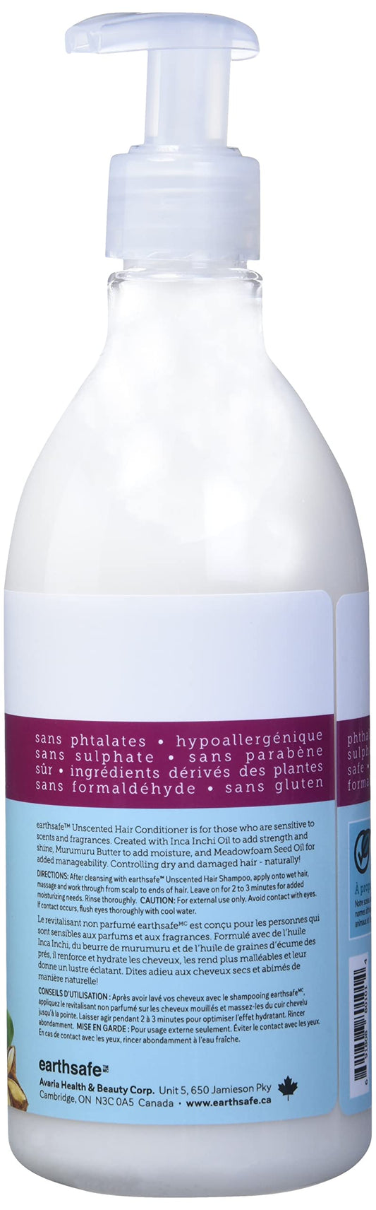 Earthsafe Unscented Hair Conditioner, 400 ml (Pack of 1)