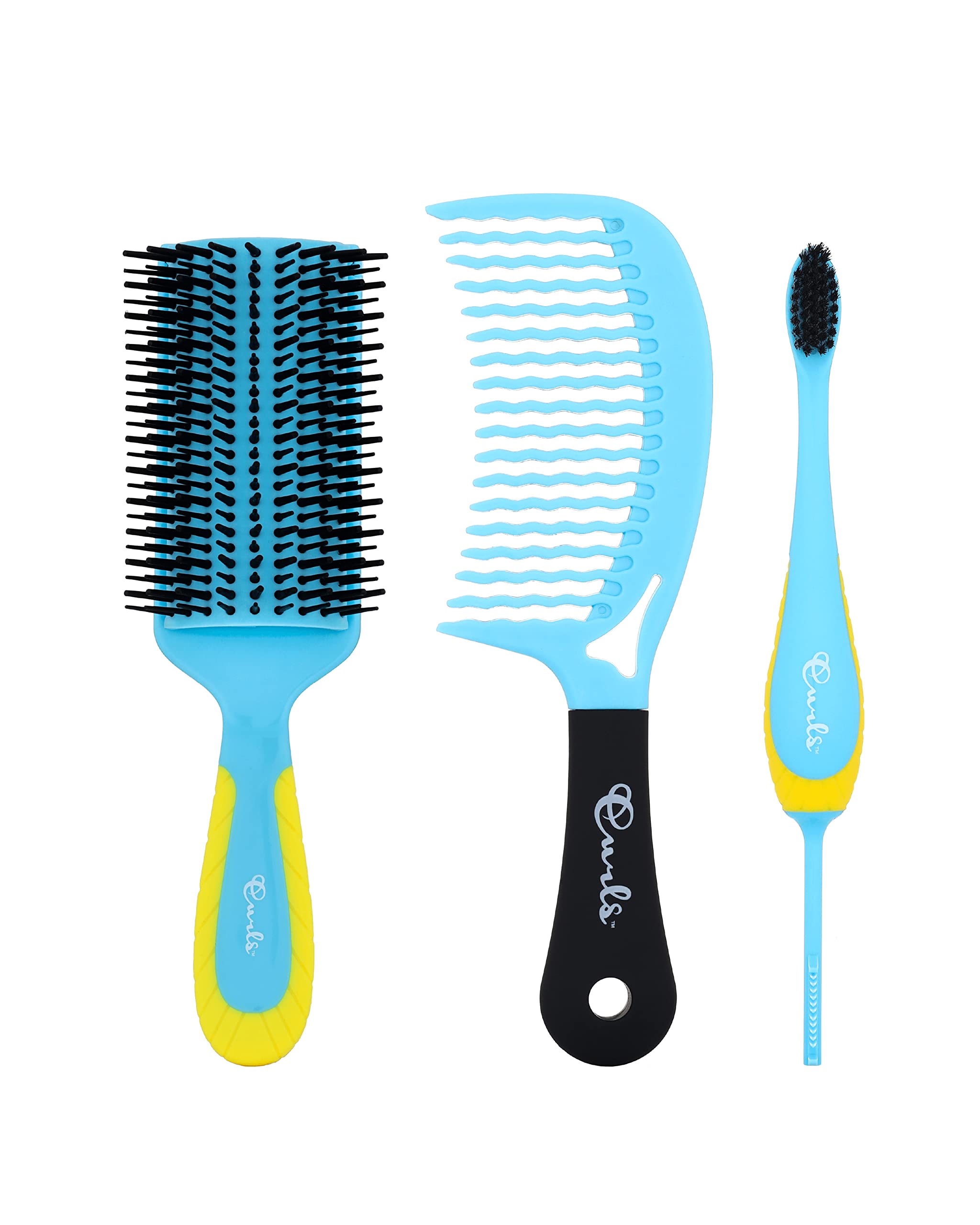 CURLS Styling Tools Ultimate Detangler Brush - Customizable Bristles for Thin or Thick Hair - For All Curl Types and Patterns,1CT