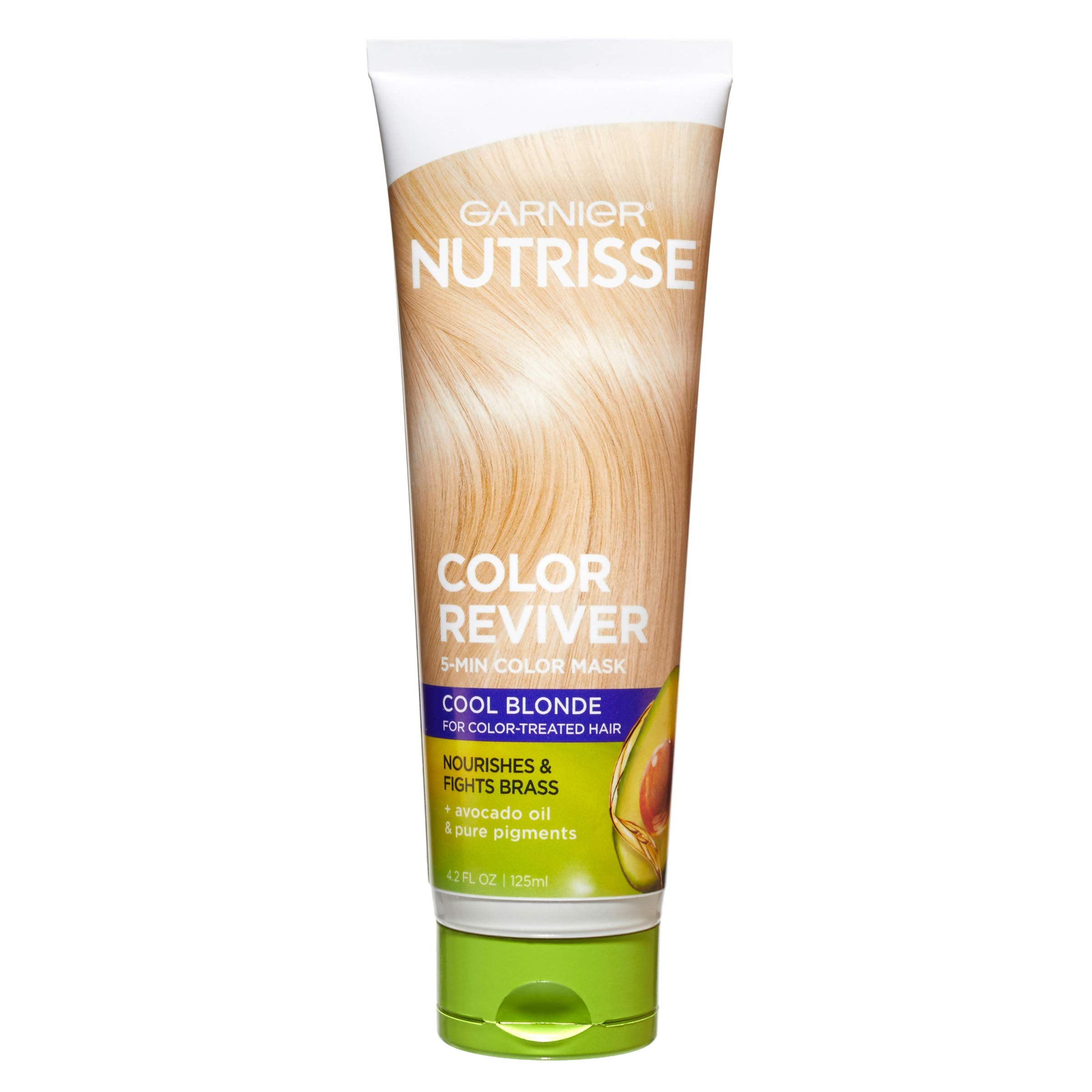 Garnier Nutrisse 5 Minute Nourishing Color Hair Mask with Triple Oils Delivers Day 1 Color Results, for Color Treated Hair, Cool Blonde, 4.2 fl. oz.