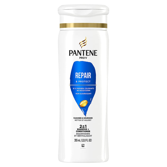 PANTENE PRO-V Repair & Protect 2in1 Shampoo + Conditioner, 12 oz/355 ML