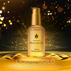 L'ANZA Keratin Healing Oil Treatment - Restores, Revives, and Nourishes Dry Damaged Hair & Scalp, With Restorative Phyto IV Complex, Protein, and UV Protection
